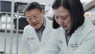 science researchers inside lab at ut health san antonio